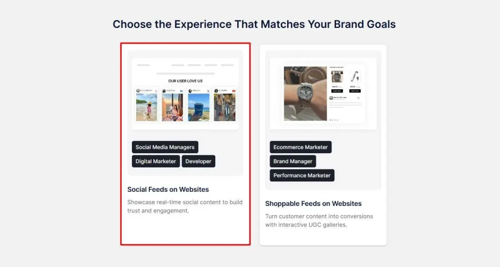 select the experience