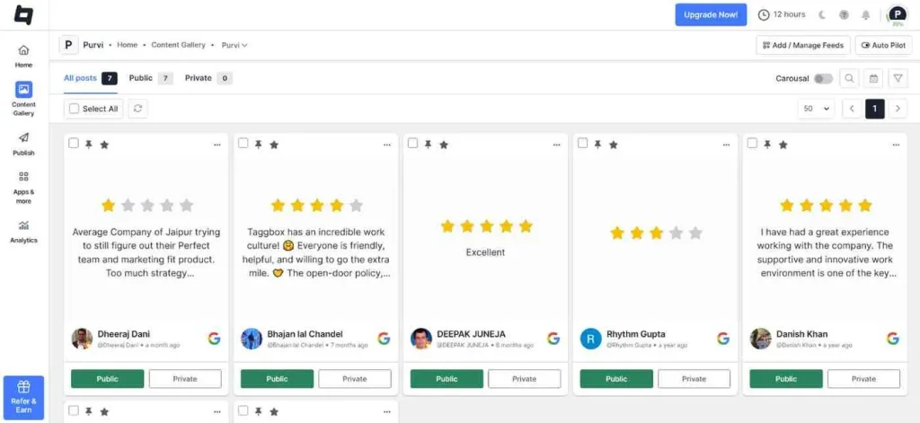 google review widget
