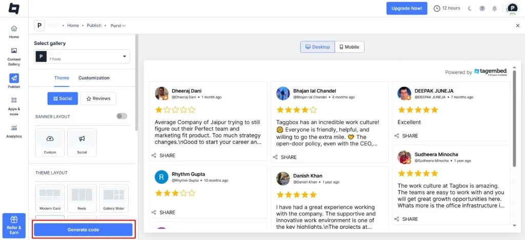 Google Review Embed Code