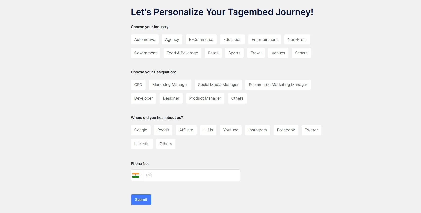 register to the account