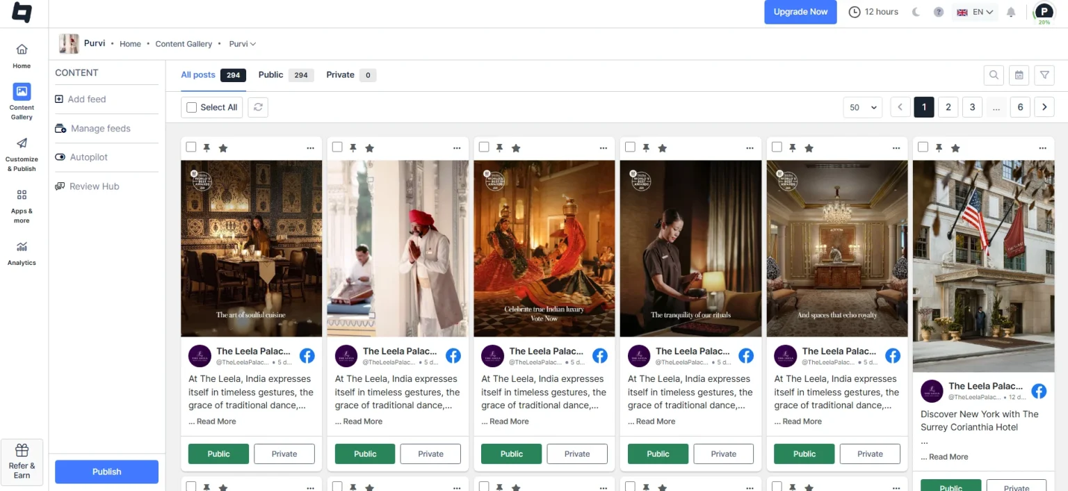 facebook feed gallery