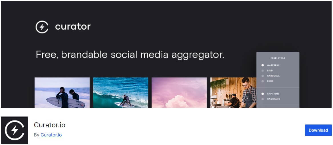 curator.io linkedin feed plugin