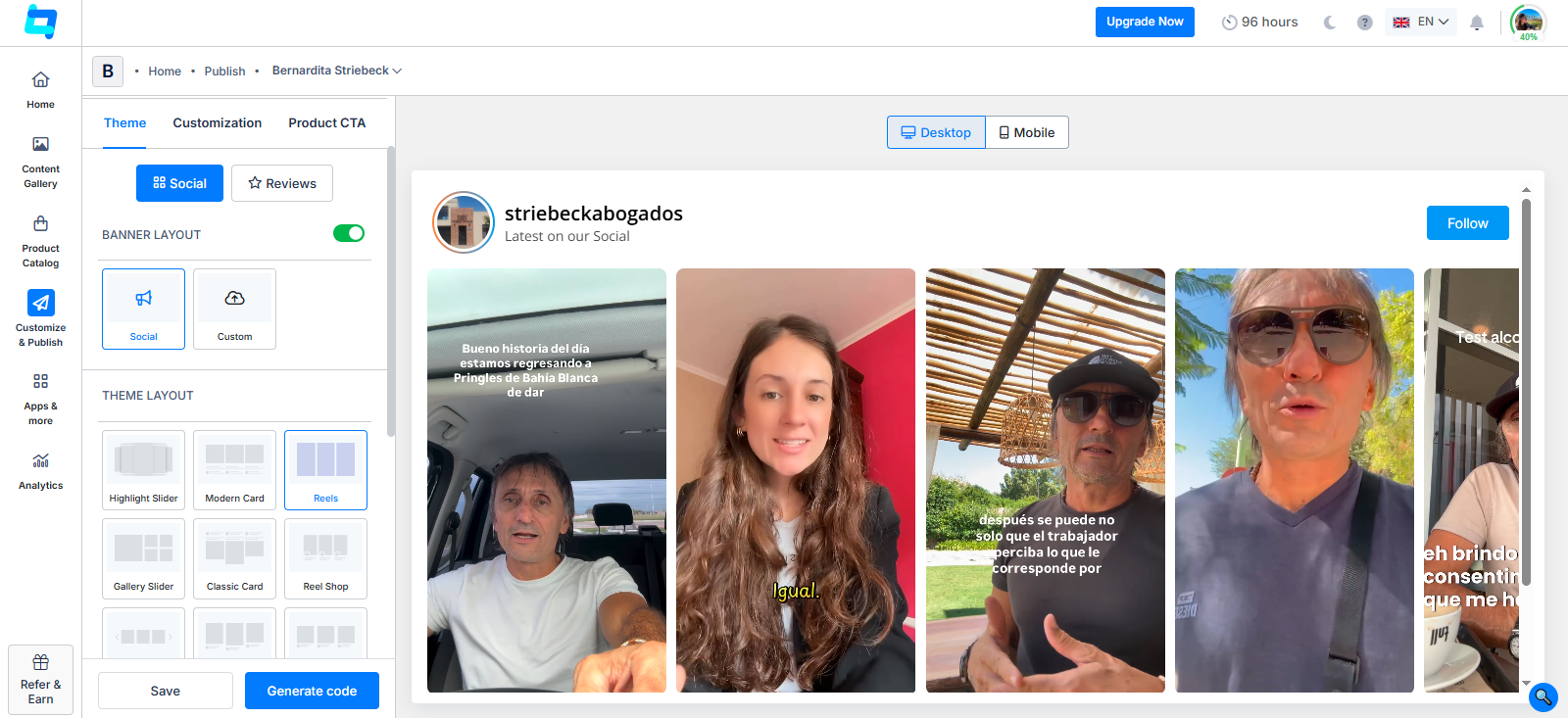 customize the feed