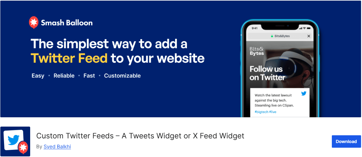custom Twitter feeds plugin