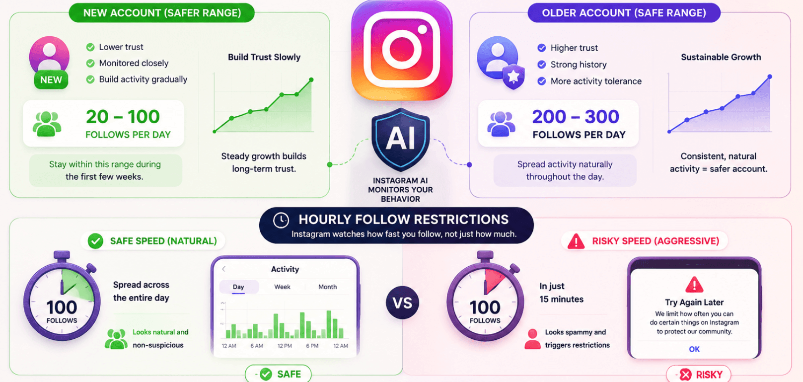 Instagram daily limits and restrictions