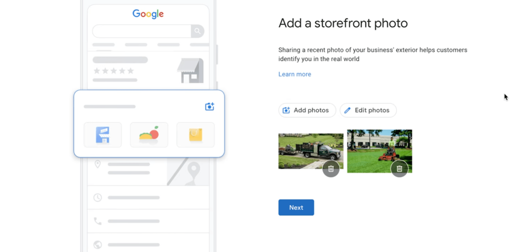 Upload high-quality photos