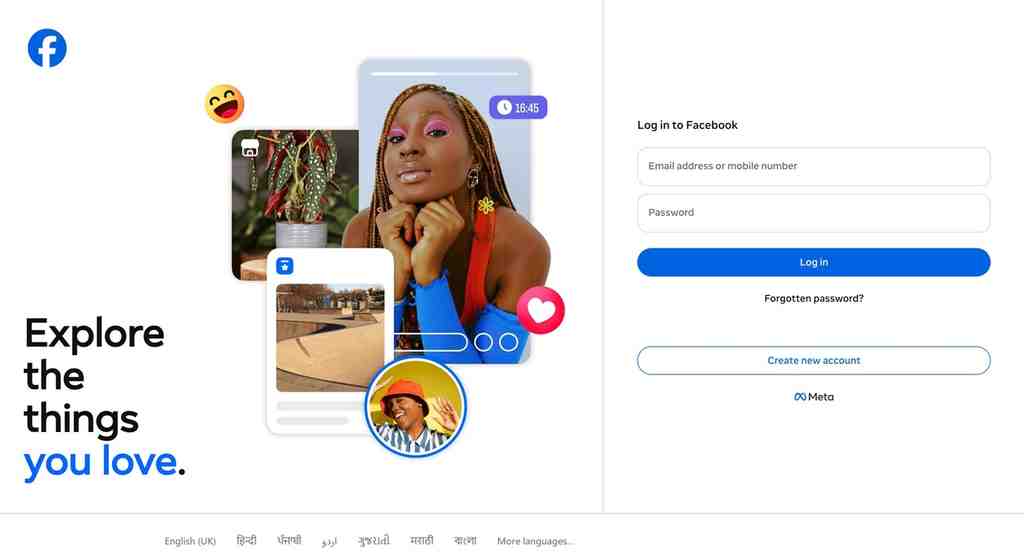 Log In Facebook Account