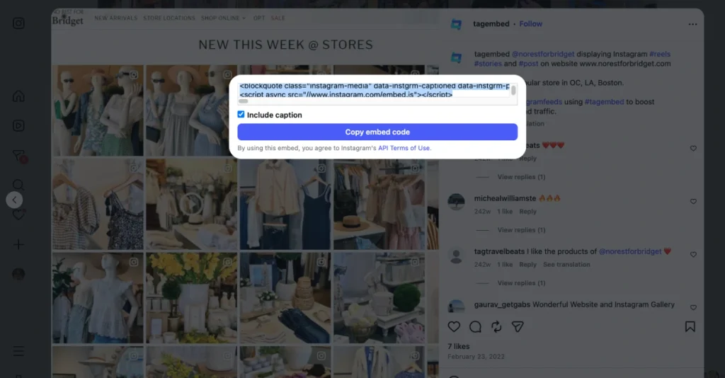 native-ig-embed-code