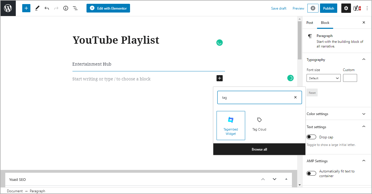 Embed YouTube Playlist