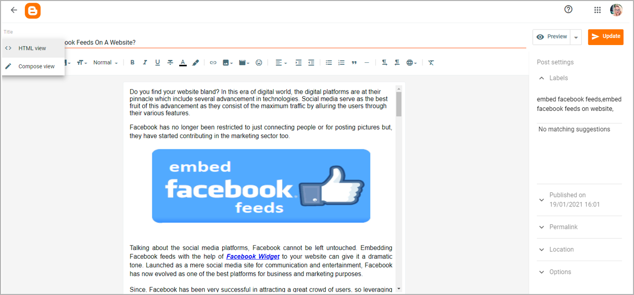 Embed RSS Feeds on Blogger