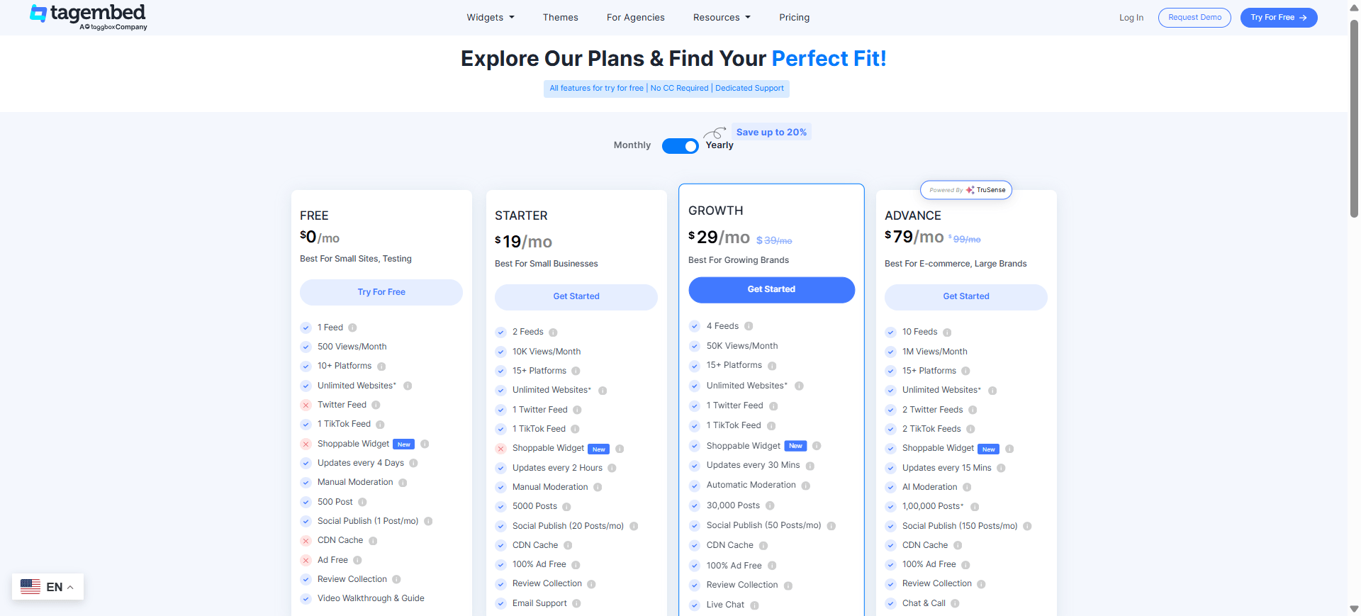 Tagembed Price Plans