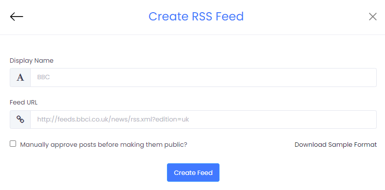 Create Reddit Feed