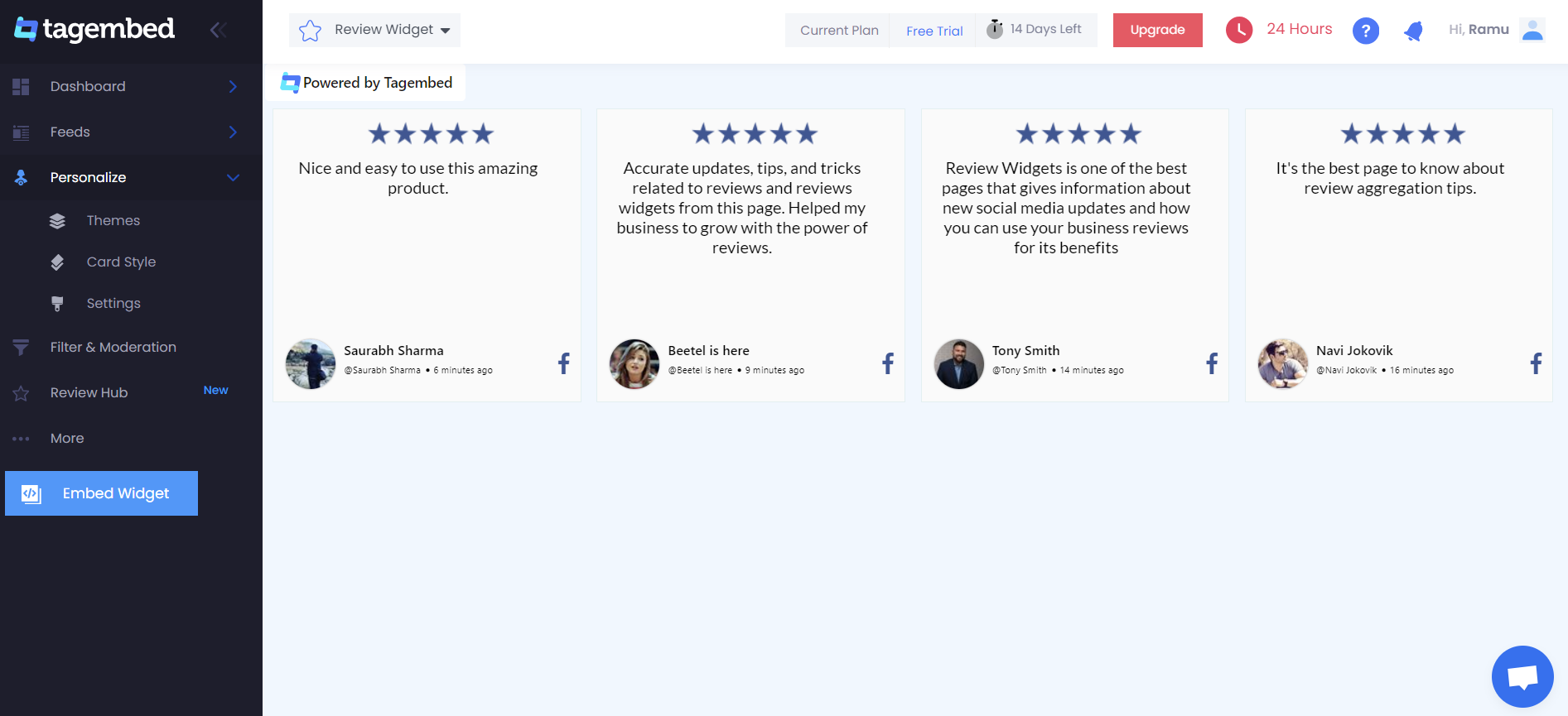 Add Facebook reviews on Squarespace