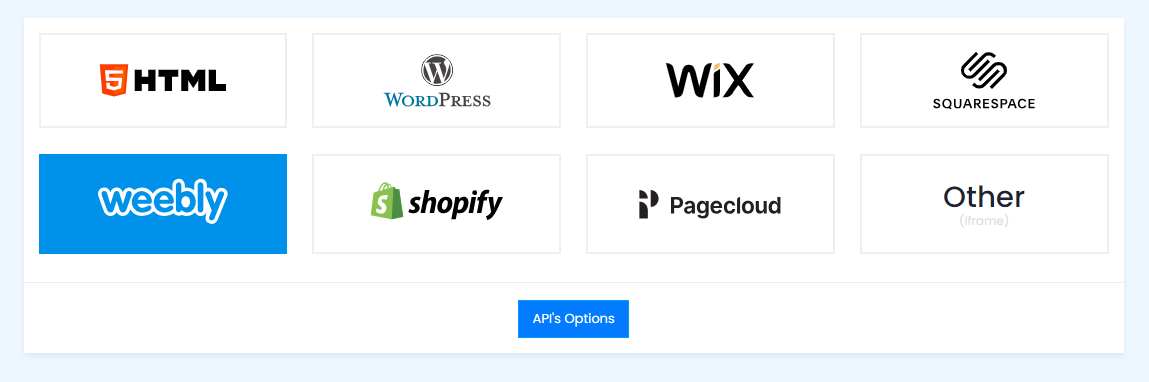 Select Weebly As your CMS