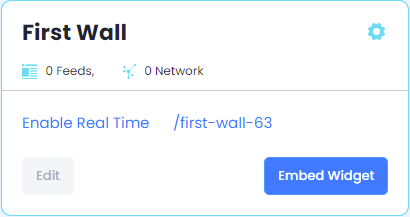first facebook wall for widget