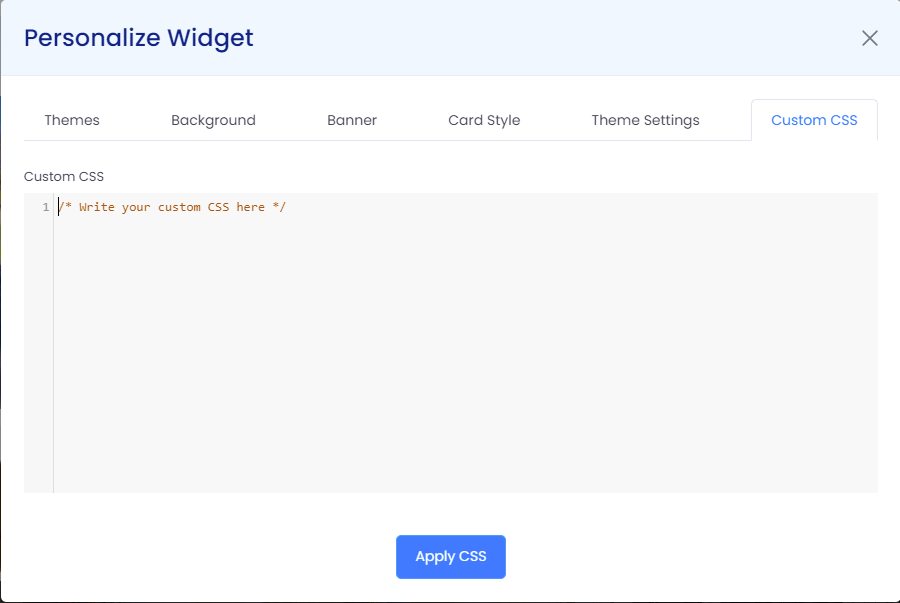add custom css in social feeds
