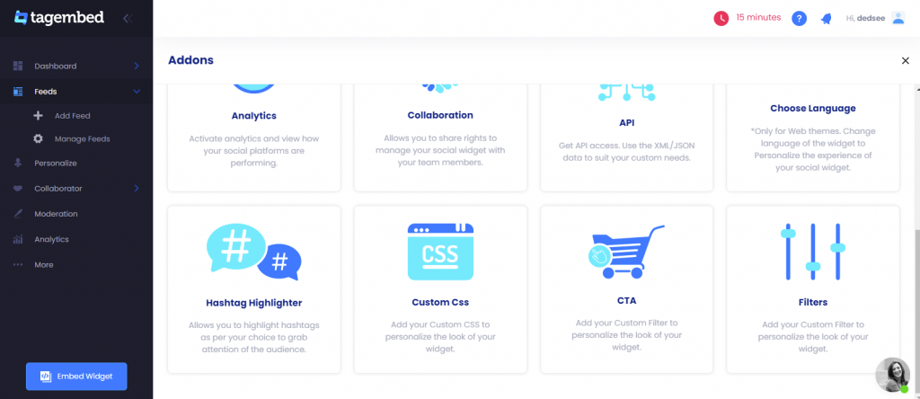 add custom css in social feed