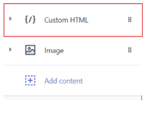 Custom HTML
