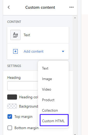 add shopify on online store