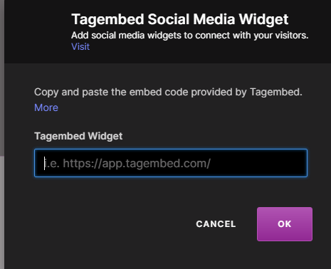 Add Insta Feeds on pagecloud website