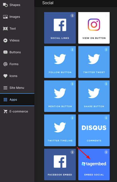 Add Instagram Feeds on pagecloud