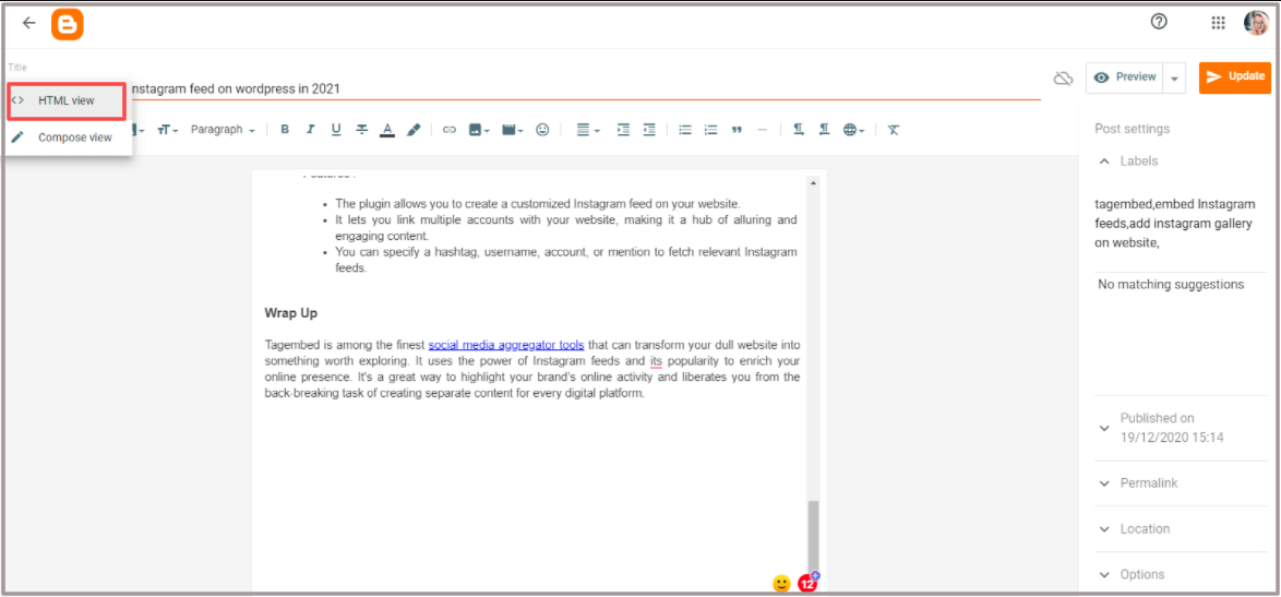 Embed Slack Channel on blogger