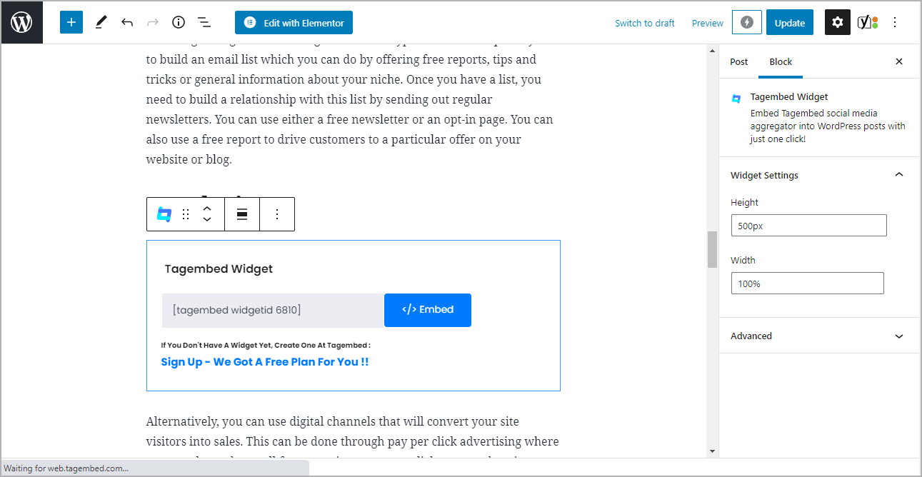 Add Tumblr Feeds on WordPress Website