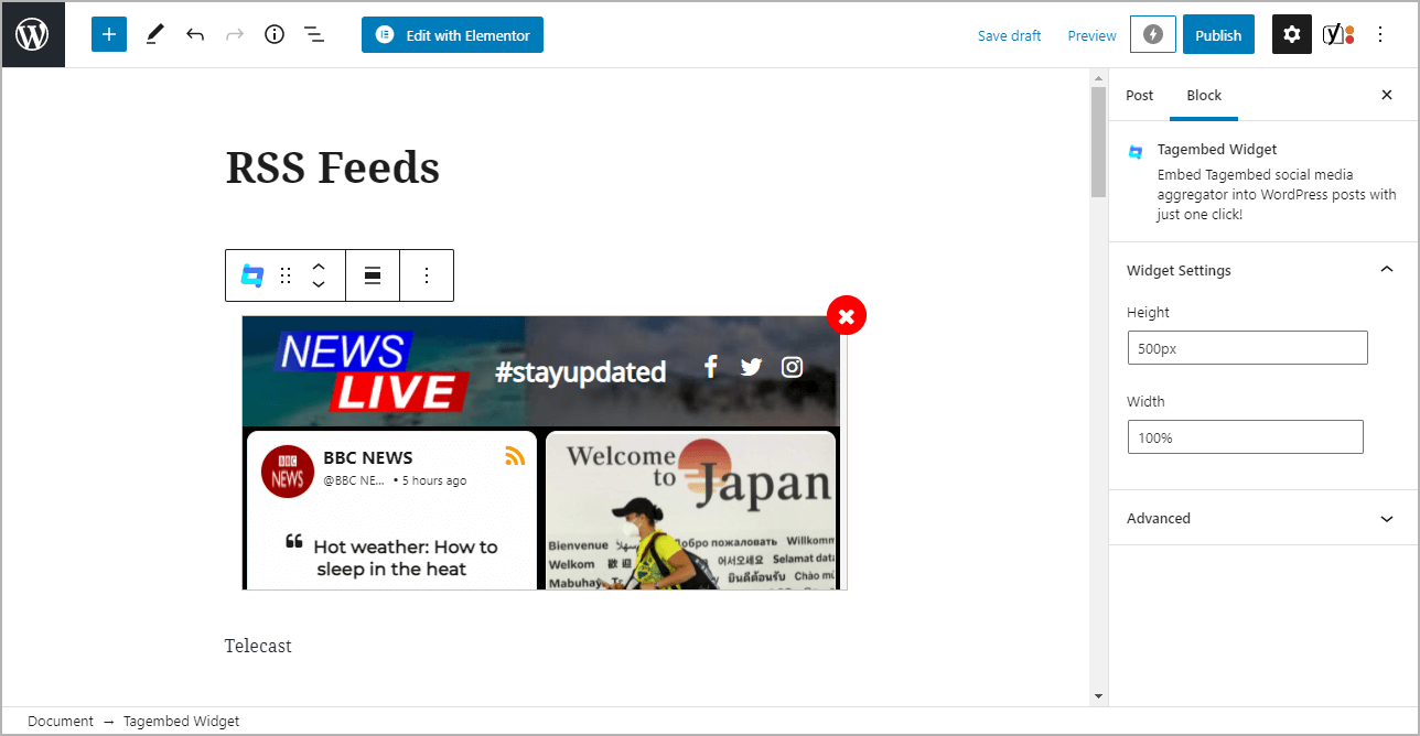 Embed RSS Feeds on WordPress