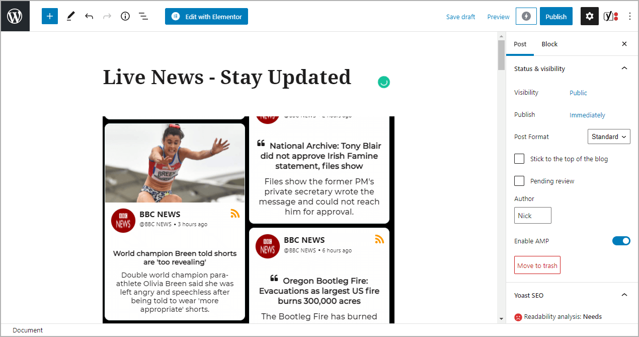 Add RSS Feeds on WordPress