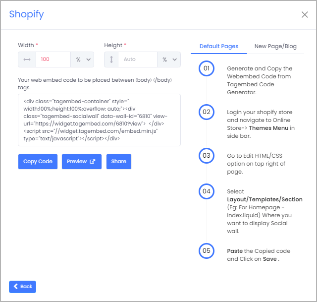 Embed RSS Feed on Shopify