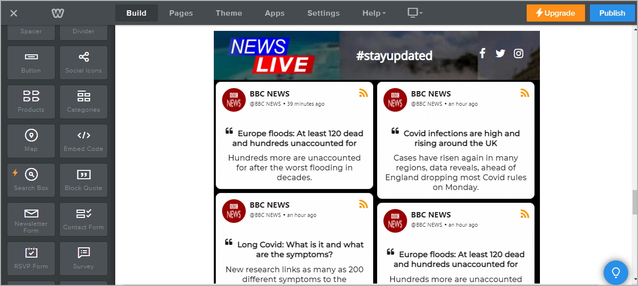 Embed RSS Feed
