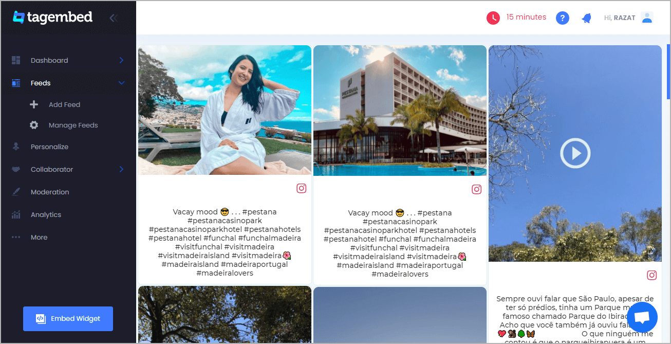Embed Social Feeds