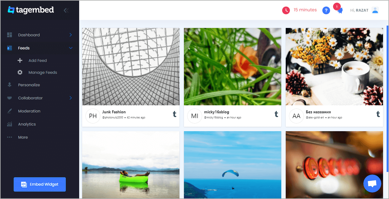 Embed Tumblr Feeds