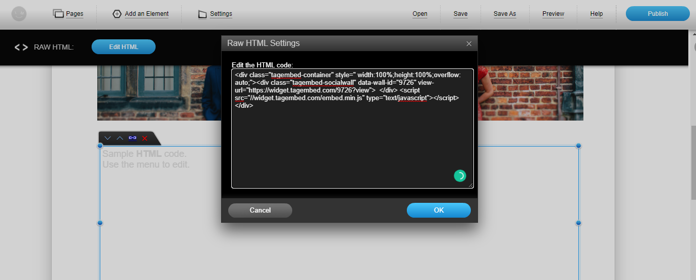 Embed Social Media Feeds on IM Creator