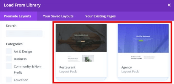 Browse layout option