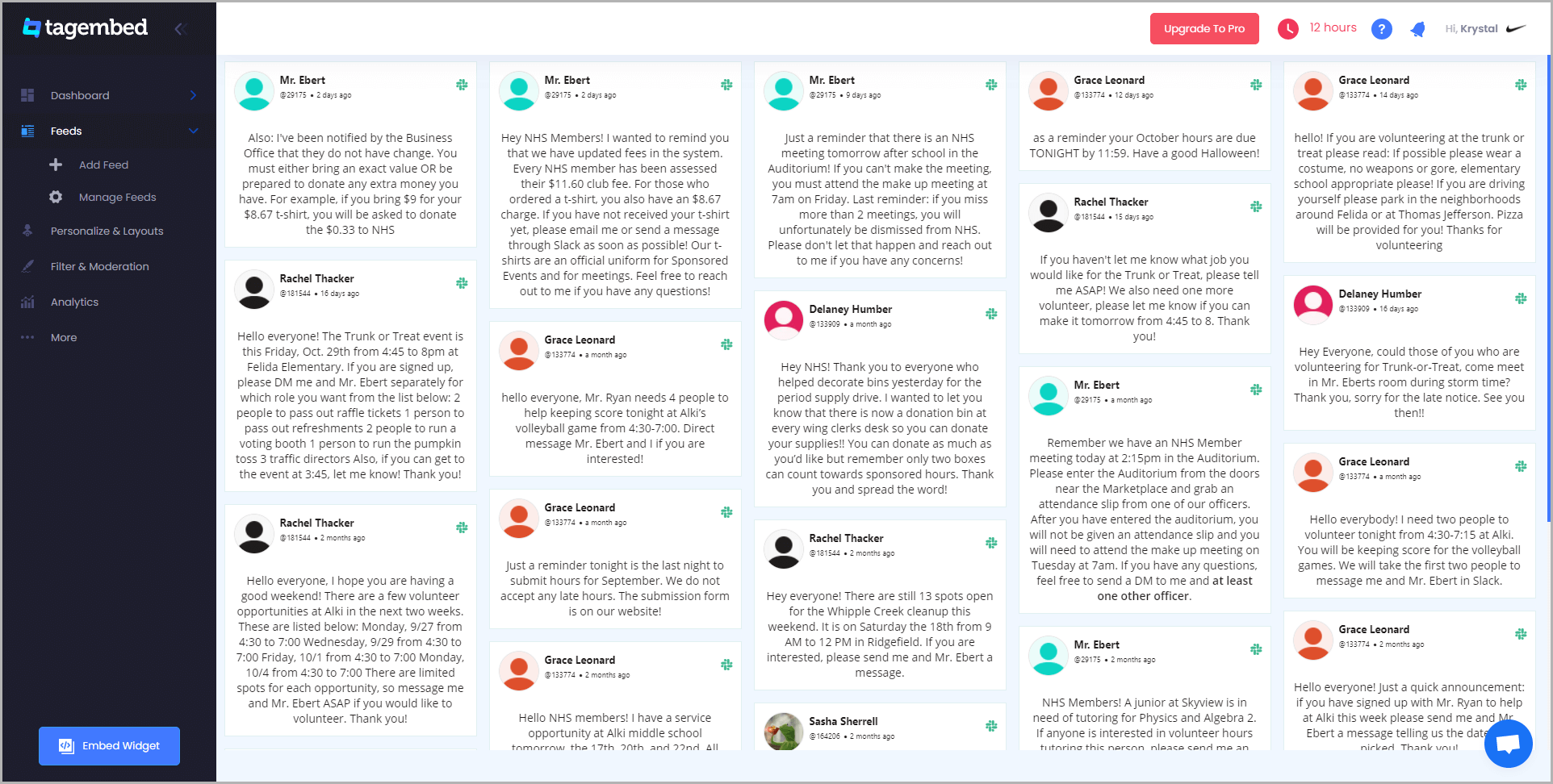 Embed Slack Channel on HTML
