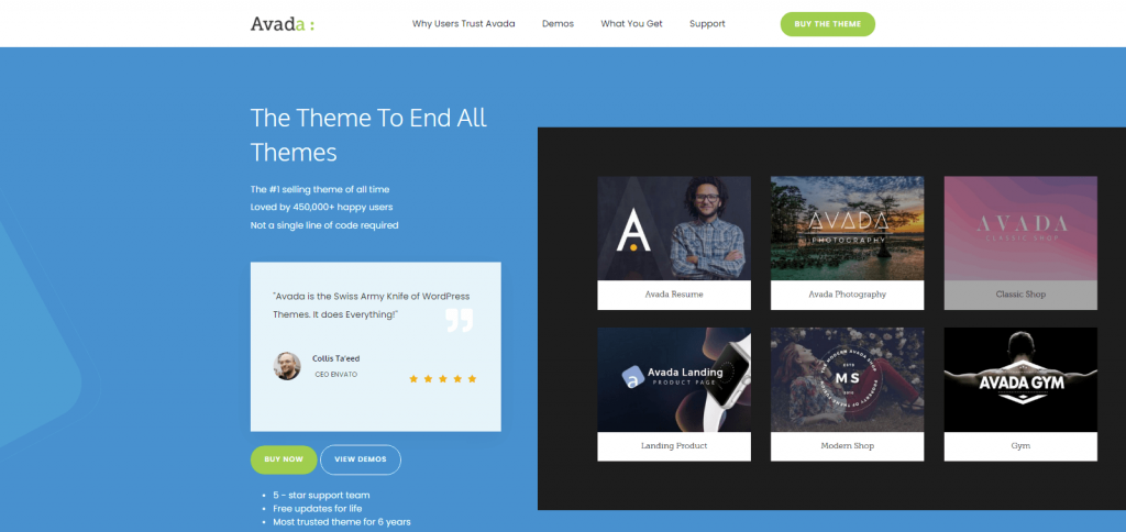 Avada theme