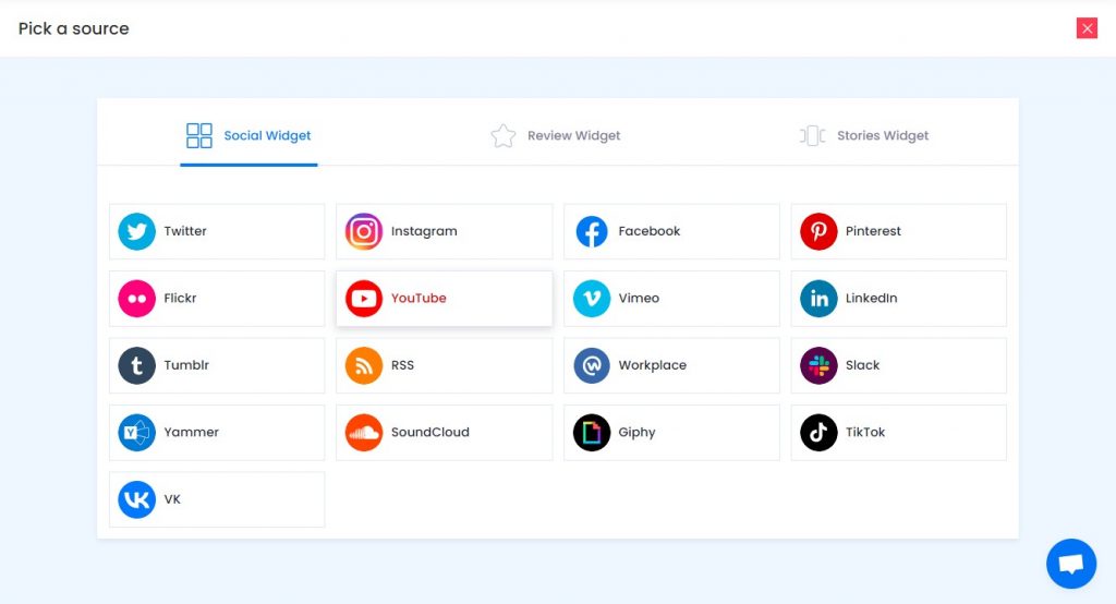 select source as youtube