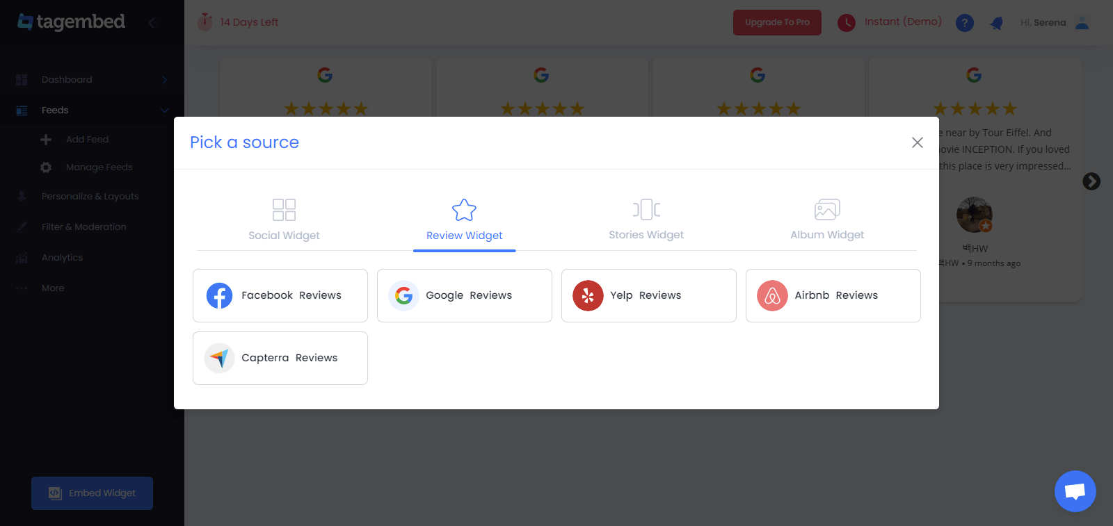 review widget