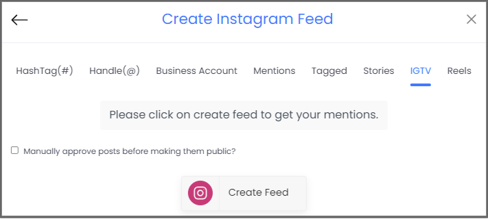 Choose IGTV