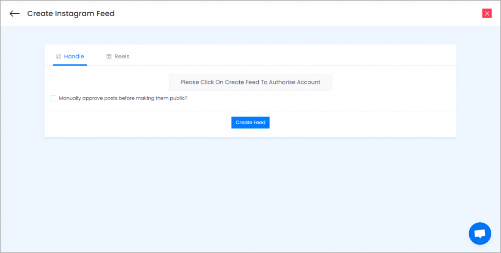 select handle for embed Instagram post