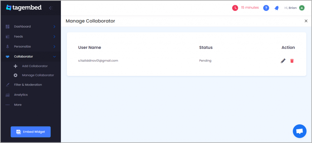 Manage Collaborator