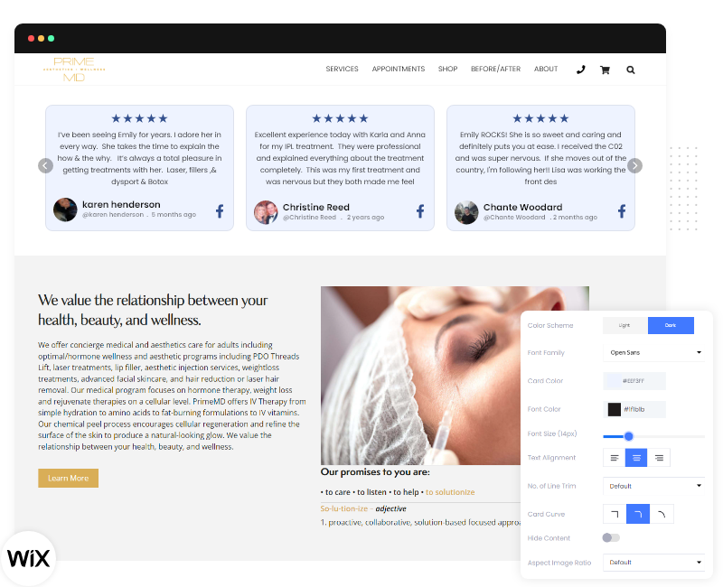 facebook-reviews-widget-for-wix-website