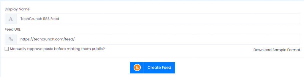 create feed