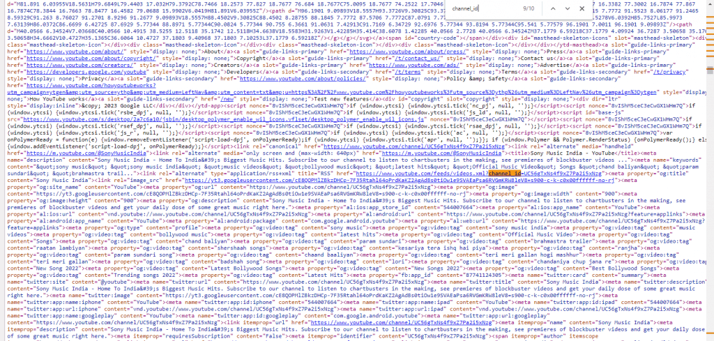 youtube channel source code
