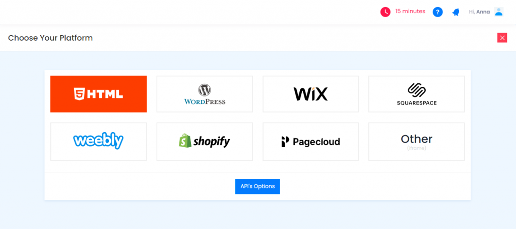 choose html platform