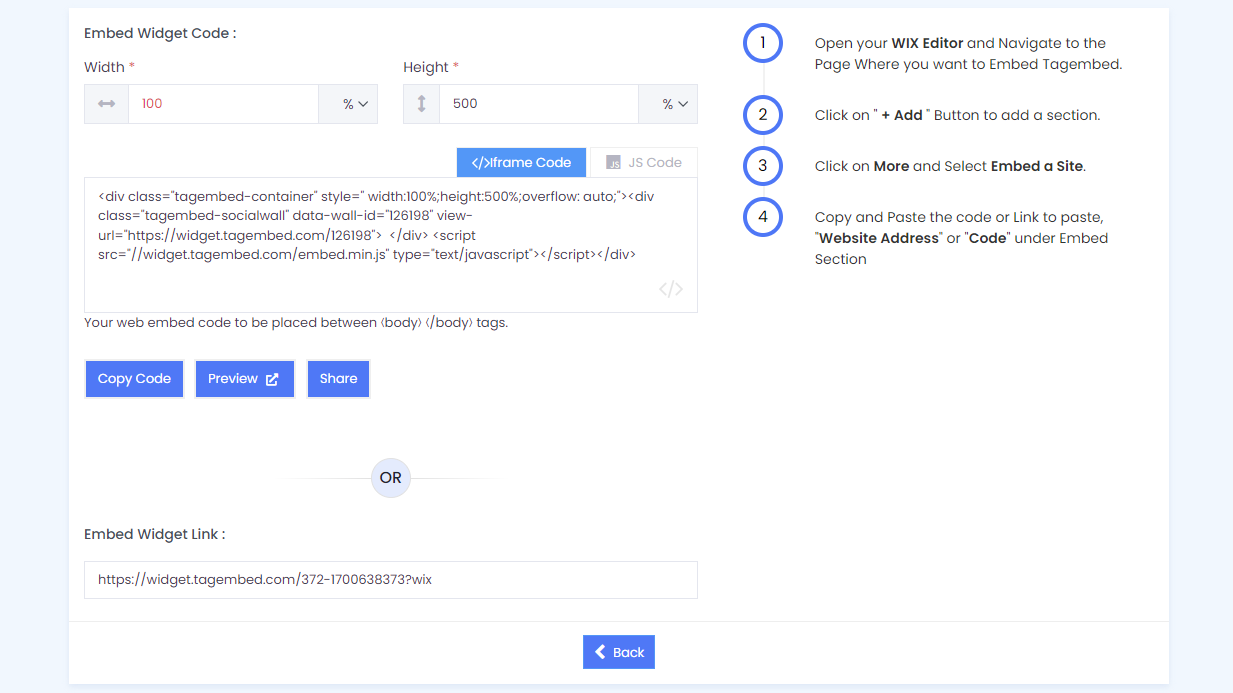 copy code and Paste in wix website