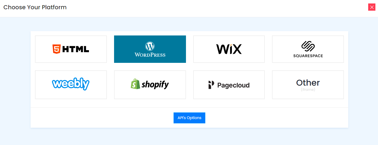Select WordPress