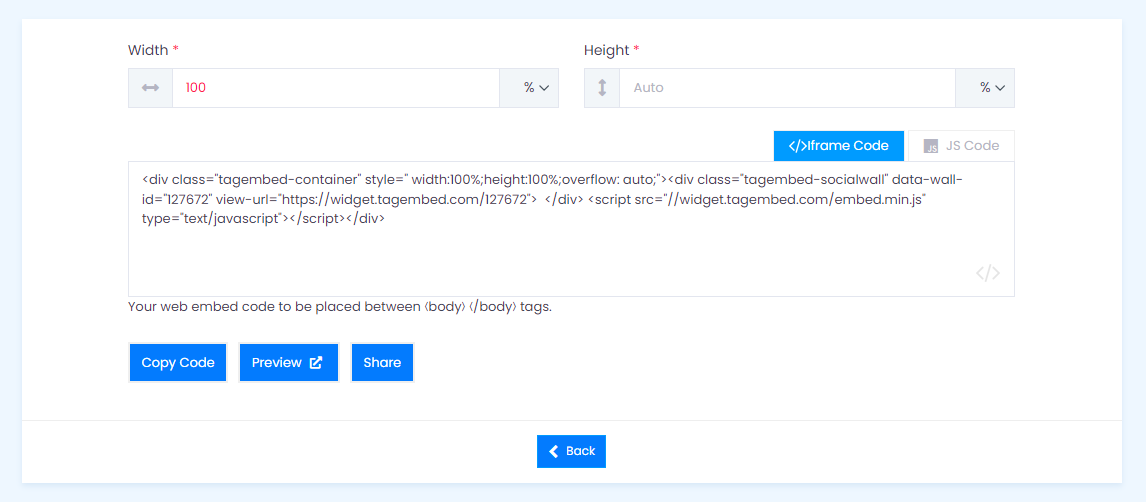 Copy code for HTML
