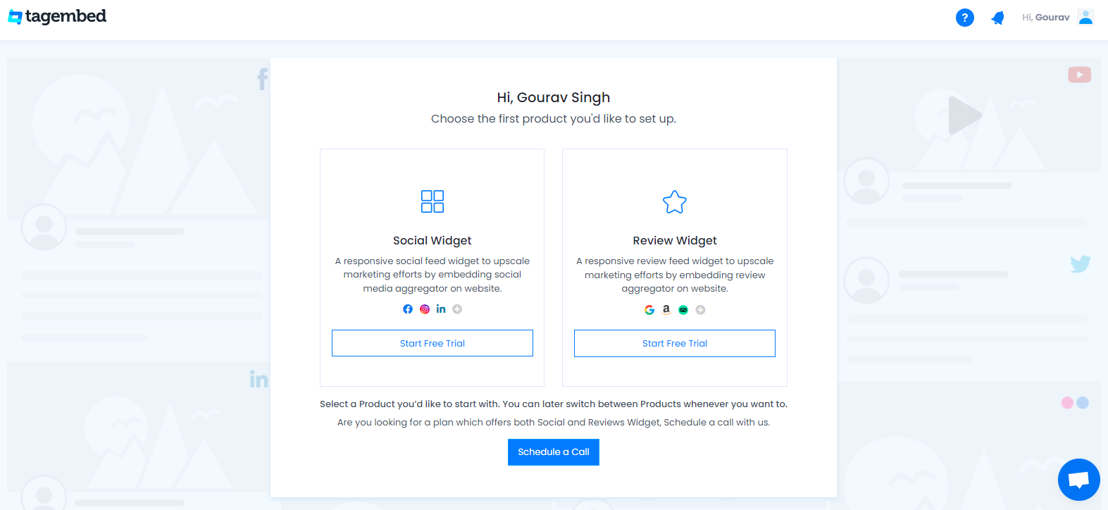 Review widget